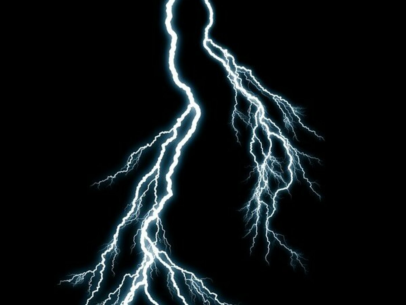 Entdeckung des Stroms mit einem Blitz